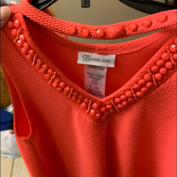 Girls size 10 peach dress - Picture 3 of 6